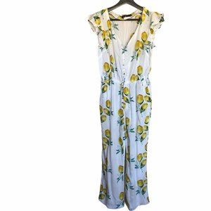 Ruffle Sleeve Lemon Print Romper